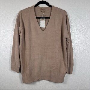 Barefoot Dreams CozyChic Ultra Lite V-Neck Hi-Low Pullover Sweater Size S
